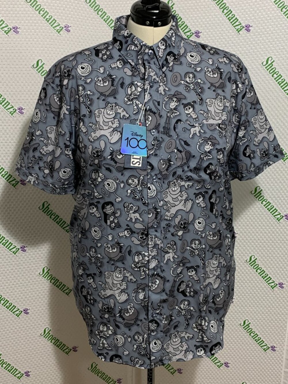 RSVLTS Shirt Disney 100 Pie Eyed Party Lilo Stitch Toy Story Monster Inc Men 2XL